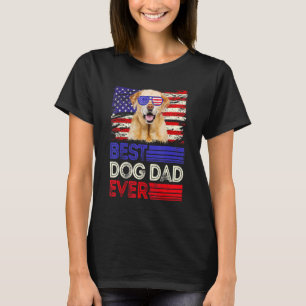 T-shirt Hommes Meilleur Labrador Papa Jamais American Flag