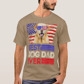 T-shirt Hommes Meilleur Labrador Papa Jamais American Flag