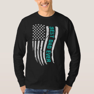 T-shirt Hommes Meilleur Papa Jamais Drapeau Américain Fier