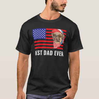 T-shirt Hommes Meilleur papa jamais nous Drapeau Américain