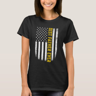 T-shirt Hommes Meilleur Père Jamais Drapeau Américain Fier