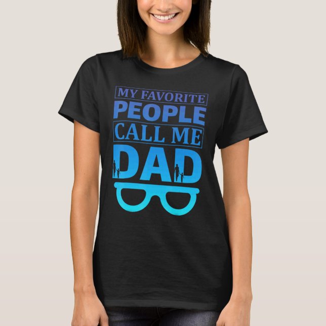 T-shirt Hommes Mes Favoris Appelez-Moi Papa Père Day Quo (Devant)