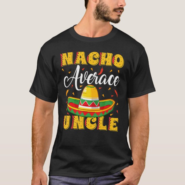 T-shirt Hommes Mexicaine Sombrero Casquette Nacho Moyenne  (Devant)