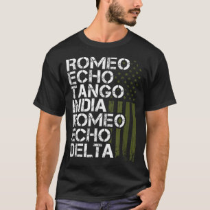 T-shirt Hommes militaires à la retraite Femmes Alphabet ph