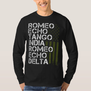 T-shirt Hommes militaires à la retraite Femmes Alphabet ph
