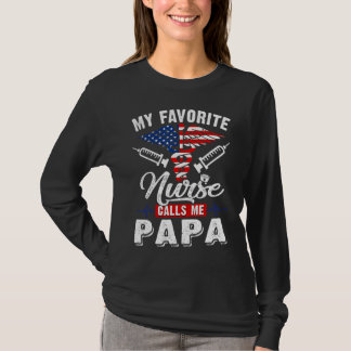 T-shirt Hommes Mon Infirmière Préférée M'Appelle Papa Patr