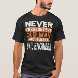 T-shirt Hommes Ne sous-estimez jamais un vieil homme qui e
