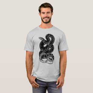 T-shirt Hommes noirs et chemise grise de serpent