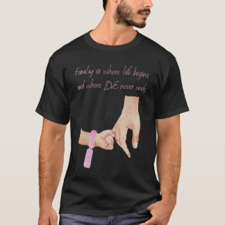 T-shirt Hommes Nouveau Père D'Une Fille Tenant Les Mains A