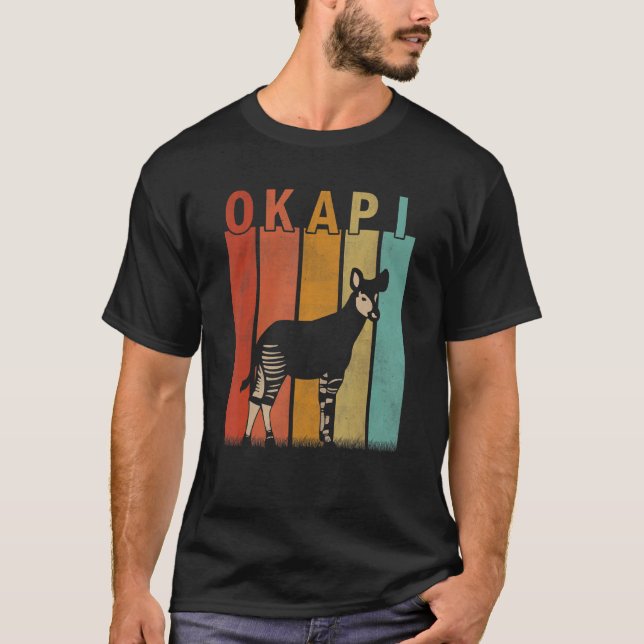 T-shirt Hommes Okapi déprimés Femmes Kid Cute Okapi Retro (Devant)