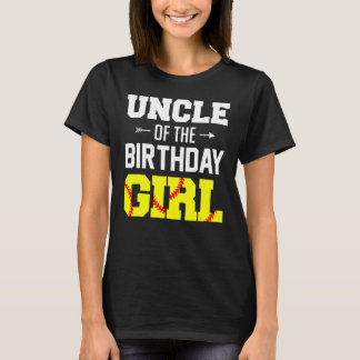 T-shirt Hommes Oncle De L'Anniversaire Fille De Softball F