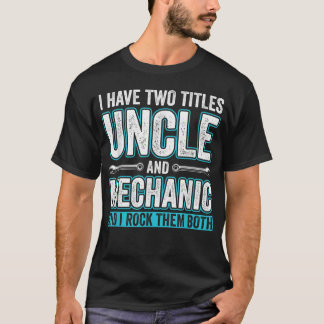 T-shirt Hommes oncle et mécanicien Funny Garage Fixation v