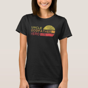 T-shirt Hommes Oncle Godfather Héros pour le bouillon Uncl