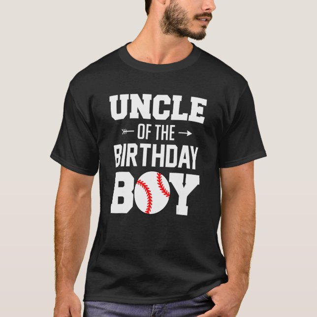 T-shirt Hommes Oncle Of The Birthday Boy Baseball Boy Fami (Devant)