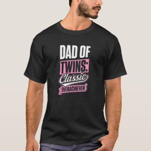 T-shirt Hommes Papa De Jumeaux Classique Sur Réalisateur D