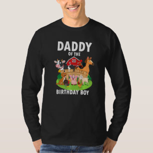 T-shirt Hommes Papa De L'Anniversaire Boy Farm Animals Mat