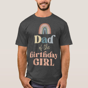 T-shirt Hommes papa de l'anniversaire fille Boho Rainbow P