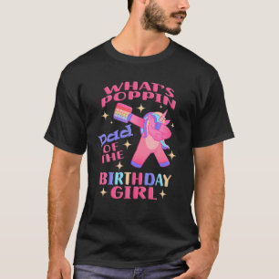 T-shirt Hommes Papa De L'Anniversaire Fille Dabbing Unicor