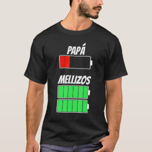 T-shirt Hommes Papa De Naissance Twins Batterie Premiers J
