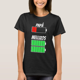 T-shirt Hommes Papa De Naissance Twins Batterie Premiers J