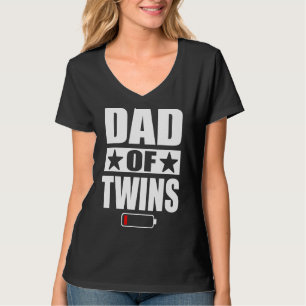 T-shirt Hommes Papa De Twins Fille Fils Fête des pères