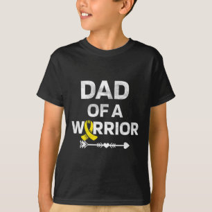 T-shirt Hommes Papa D'Un Guerrier DIPG Sensibilisation L'E