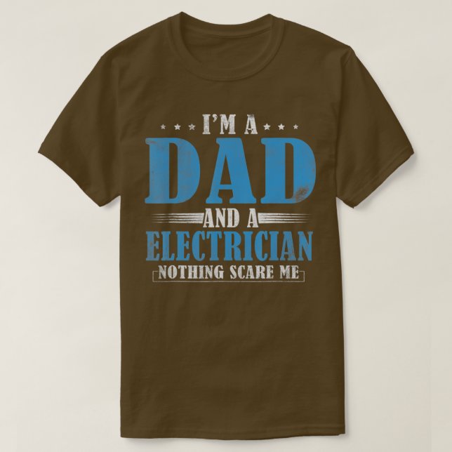 T-shirt Hommes Papa Et Électricien Drôle Électricien Papa  (Design devant)