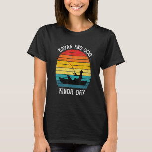 T-shirt Hommes Papa Kayak Kayak Chien Bateau été Kayak