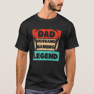T-shirt Hommes papa mari jeu légende, papa jeu vidéo