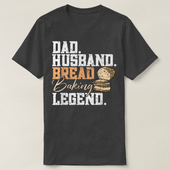 T-shirt Hommes Papa Mari Pain Baking Légende Pain Baking (Design devant)