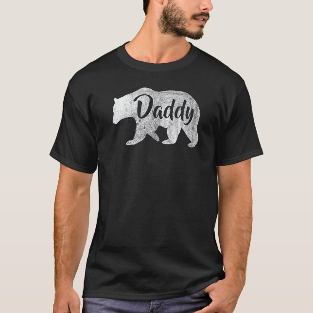 T-shirt Hommes Papa Ours Camping génial (Devant)
