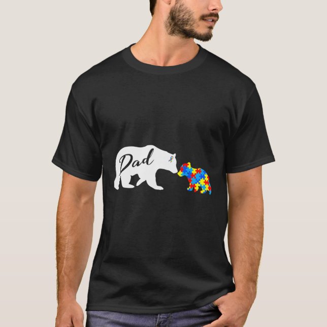 T-shirt Hommes Papa Porter Sensibilisation sur l'autisme a (Devant)