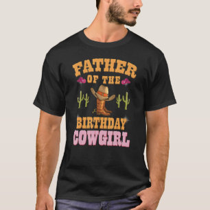 T-shirt Hommes Père De L'Anniversaire Cowgirl Western Thèm