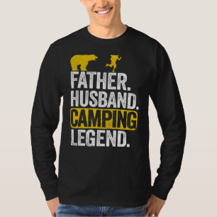 T-shirt Hommes Père Mari Camping Légende Rv Camper Papa O