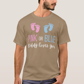 T-shirt Hommes Pink or Blue Baby Genre Reveal Party Daddy 