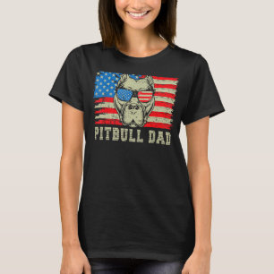 T-shirt Hommes Pitbull Papa américain Pit Bull Dog Us Drap
