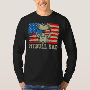 T-shirt Hommes Pitbull Papa américain Pit Bull Dog Us Drap