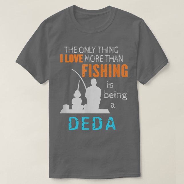T-shirt Hommes Plus Que L'Amour Pêche Deda Russia Cz Russe (Design devant)