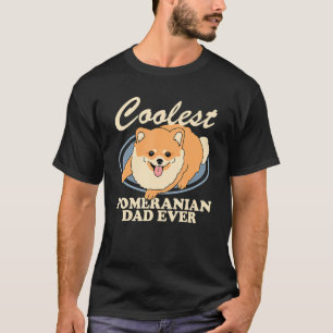 T-shirt Hommes Pomeranian Papa Chien Propriétaire Pomerani