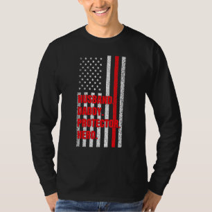 T-shirt Hommes Pompier papa mari papa papa protecteur papa