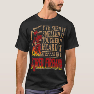 T-shirt Hommes pompier retraité Pompier Ax cadeau incendie