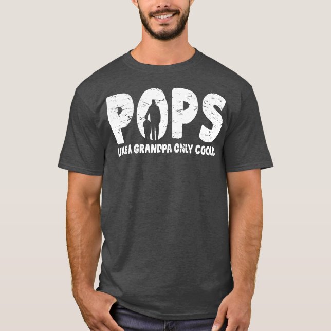 T-shirt Hommes Pops Comme Un Grand-Père Uniquement Glacièr (Devant)