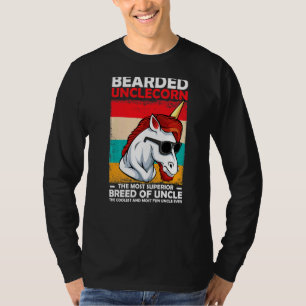 T-shirt Hommes Porté Oncle Corn Fête des pères Beard Unico