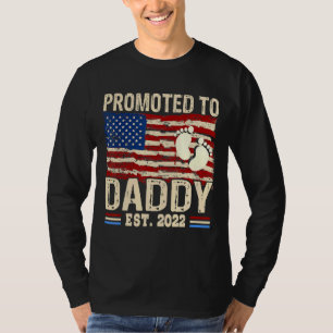 T-shirt Hommes Promus À Daddy 2022 Drapeau Américain Nouve
