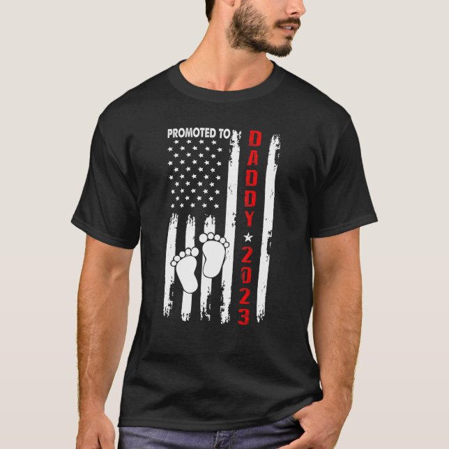 T-shirt Hommes Promus À Daddy 2023 Drapeau Américain Nouve (Devant)