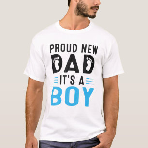 T-shirt Hommes Promus À Papa Fête des pères Fier Nouveau P