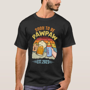 T-shirt Hommes promus à Pawpaw est 2023 Bientôt être Pawpa