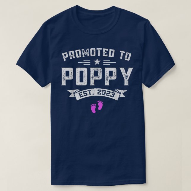 T-shirt Hommes Promus À Poppy Est 2023 Grossesse Annonce (Design devant)