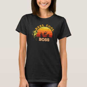T-shirt Hommes Rétro Bobine Patron Poisson Pêche Amour Pèr