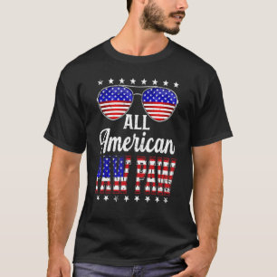 T-shirt Hommes Rétro Fête des Pères Tout Américain Papa Ét